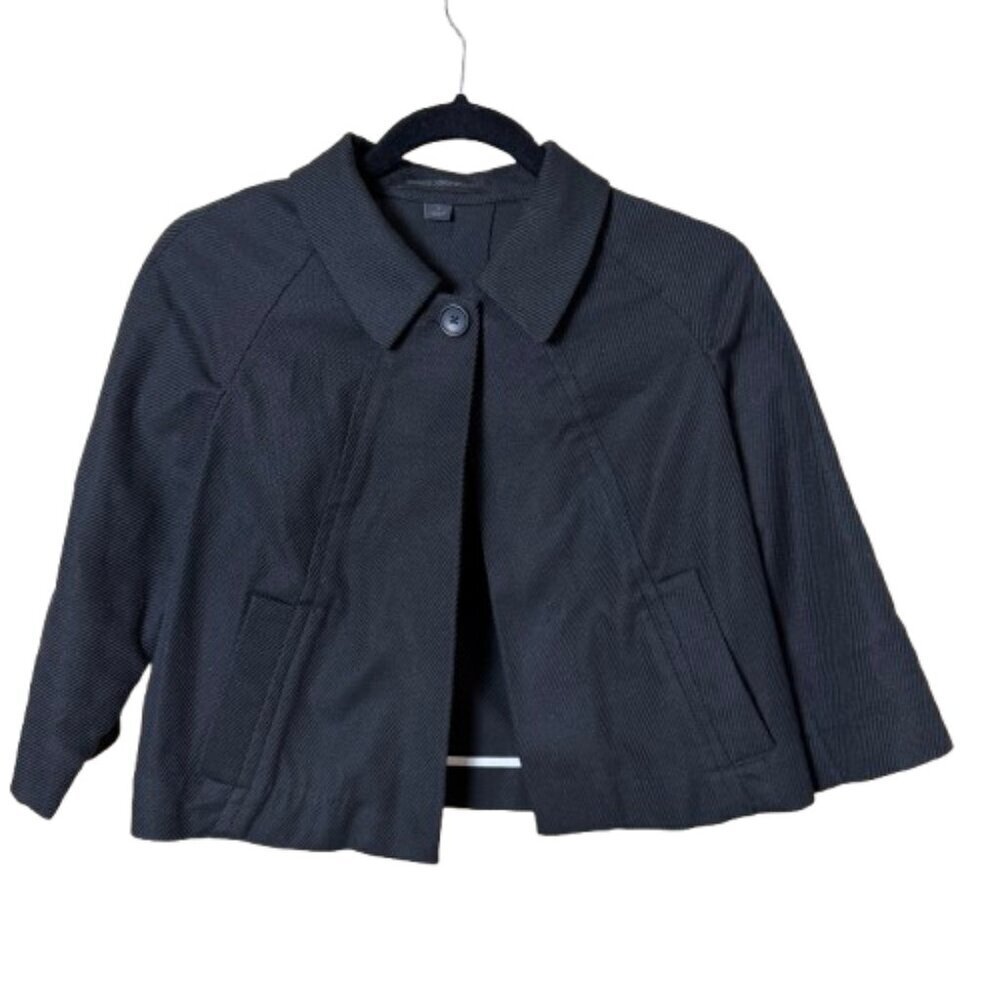 Express Design Studio Cropped Swing Blazer Jacket Size Small Black